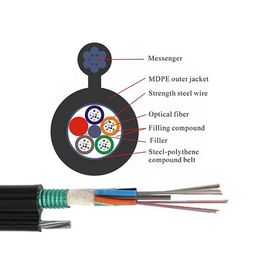 12 24 72 96 Inti FIG8 Aerial GYTC8S Kabel Serat Optik Terdampar Tabung Longgar