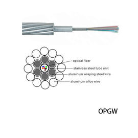 48 Inti Udara Unit Optik Pusat Overhead Ground Wire Opgw Kabel kabel optik ground