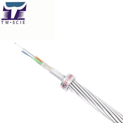 kabel ground optik 2 Lapisan Stranded Central Al Covered Stainless Steel Tube OPGW kabel serat optik jarak jauh