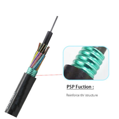 GYTS dengan Pita Pemblokir Air 36 72 96 Kabel Serat Optik Lapis Baja Inti untuk menghubungkan peralatan komunikasi
