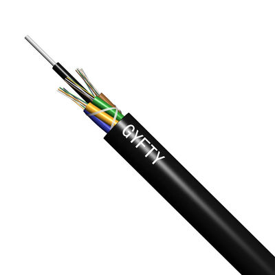 Black Aerial Single Mode GYFTY 6/12/24 Pasang FRP Kabel Serat Optik Tabung Longgar