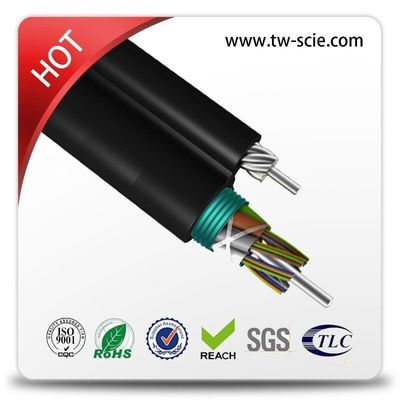 OEM 8 12 24 Core FIG8 Self Supporting Aerial Gambar 8 Kabel Serat Optik (GYTC8S)