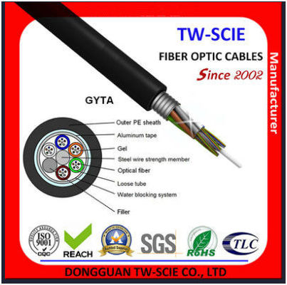 24 Core Single Mode Dan Multimode Kabel Fiber Optic Lapis Baja Untuk Penggunaan Saluran Dan Luar Ruangan