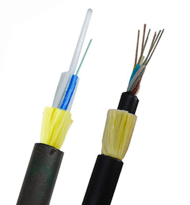 G652D Aerial All Dielectric ADSS Fiber Optic Cable FRP Black HDPE Sheath