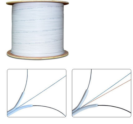 Single Mode Drop Wire Fiber Optic 2 Core Outdoor Self Supporting Mudah Dipasang