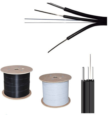 Single Mode Ftth Drop Fiber Optic Cable Outdoor Self Supporting 10 Core