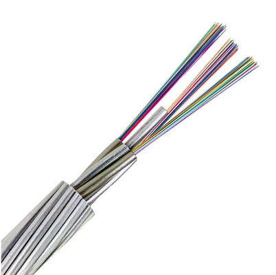 24/48 Core OPGW Kabel Serat Optik Mode Tunggal G652d Power Opgw Aeirlal Wire